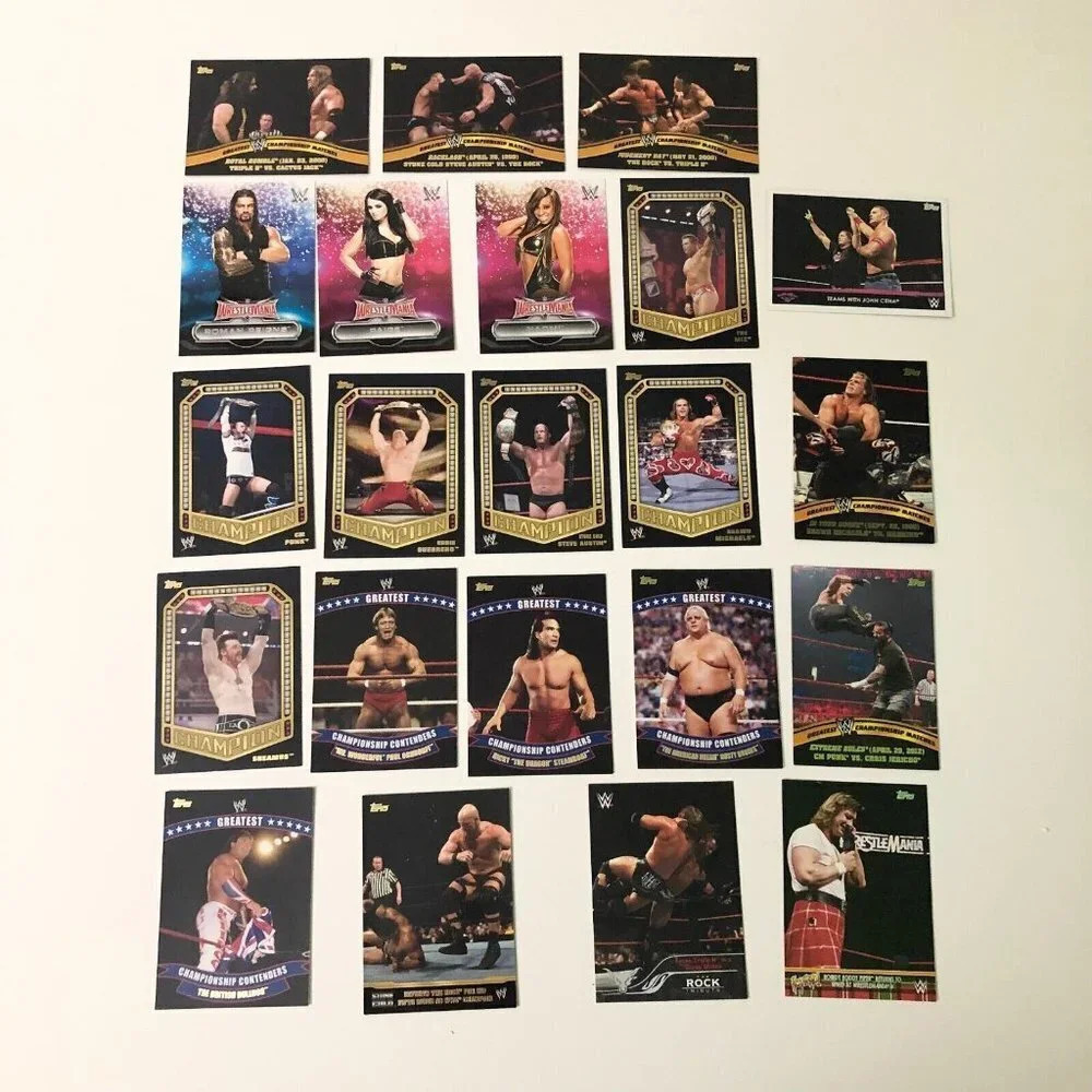 2014 WWE  Topps Lot of 22 Wrestling Cards Championship Contenders Wrestlemania